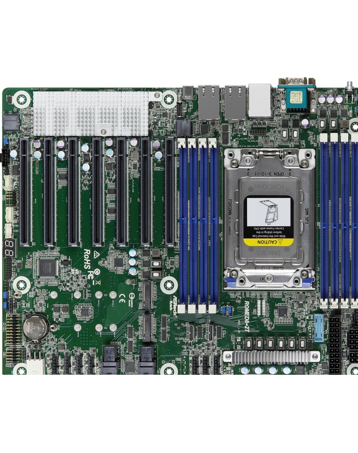 ASROCK ROMED8-2T SP3 AMD EPYC 7002/7001 8x DDR4 DIMM 8x SATA3 6.0 Gb/s 2x M.2 2x 10Gbps LAN 7x PCIe 4.0x 16 1x dSub Server ATX MB główny