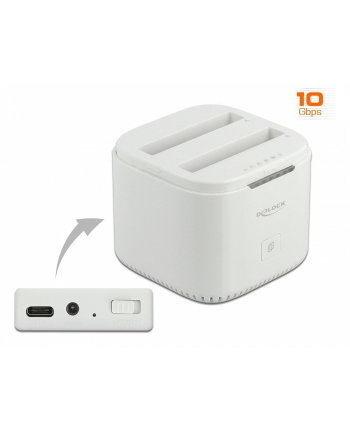 DELOCK docking station SATA HDD/SSD USB C 3.2 with cloning function