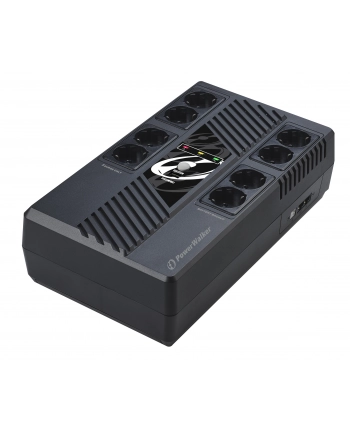 POWER WALKER UPS Line-Interactive 800VA MS 8x schuko RJ45 in/out USB HID USB charger