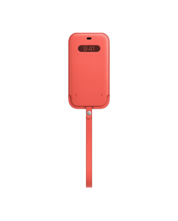 apple Skórzany futerał z MagSafe do iPhone 12 Pro Max - Różowy cytrus