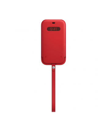 apple Skórzany futerał z MagSafe do iPhonea 12 Pro Max - Czerwony
