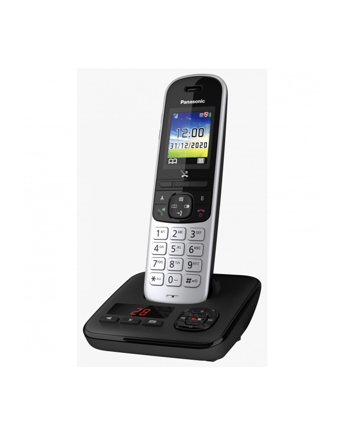 Panasonic KX-TGH720GS, analog telephone (black, answering machine) główny