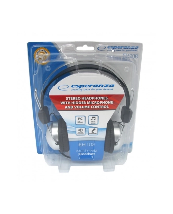 SŁUCHAWKI ESPERANZA MIKR. REG. GŁOŚ. STEREO EH108