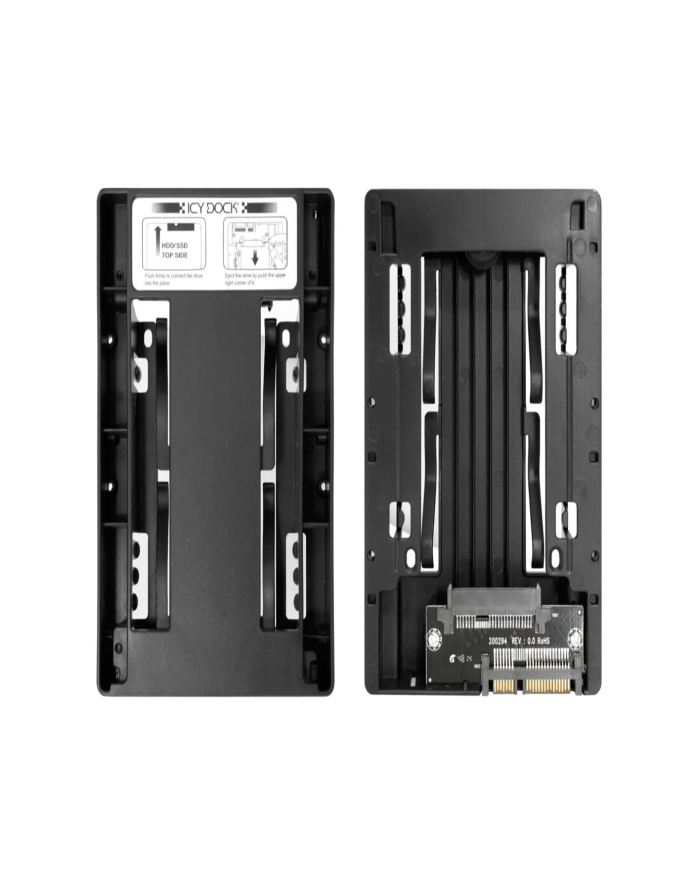Icy Dock EZConvert Lite MB882SP-1S-3B, mounting frame (black, 2.5 ''to 3.5'' SATA / SAS SSD / HDD converter) główny