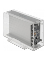 DeLOCK 42624 storage drive enclosure 2.5/3.5'' HDD/SSD enclosure Transparent, Drive cases - nr 13