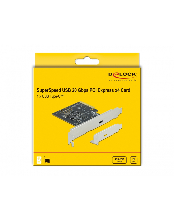 DeLOCK PCIe x4> 4x external SuperSpeed USB 20 Gbps (USB 3.2 Gen 2x2) USB Type-C główny