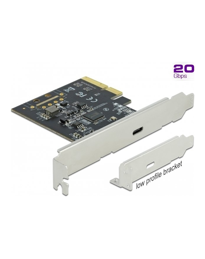 DeLOCK PCIe x4> 4x external SuperSpeed USB 20 Gbps (USB 3.2 Gen 2x2) USB Type-C główny