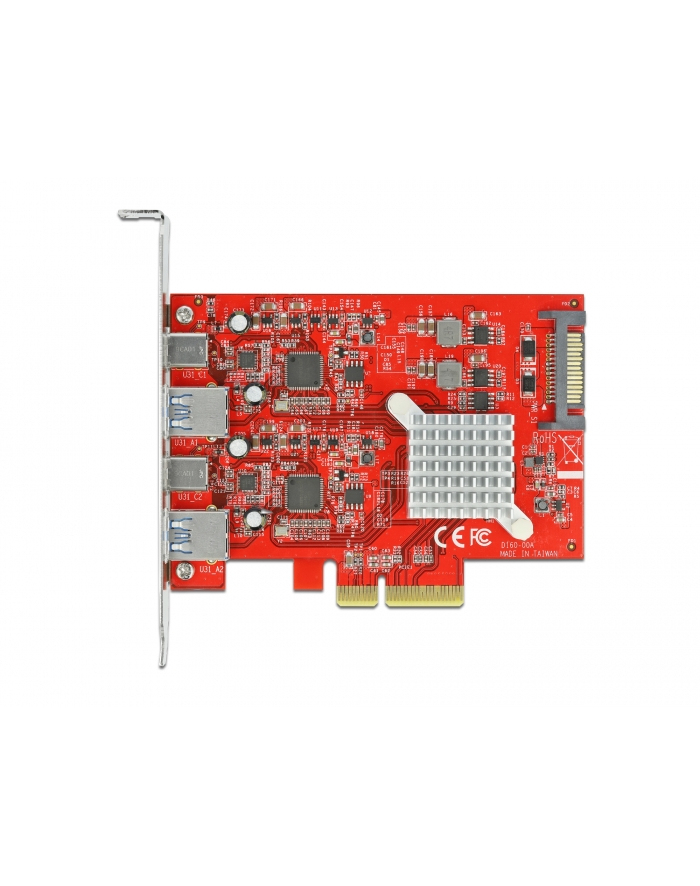 DeLOCK PCIe x4> SuperS USB + 2xUSB-A + USB-C USB 10 Gbps // Dual Channel główny