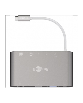 goobay 62113 interface hub USB 3.2 Gen 1 (3.1 Gen 1) Type-C 5000 Mbit/s Silver, Card reader