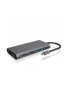 ICY BOX IB-DK4050-CPD USB 3.2 Gen 1 (3.1 Gen 1) Type-C 5000 Mbit/s Anthracite, Docking station - nr 1