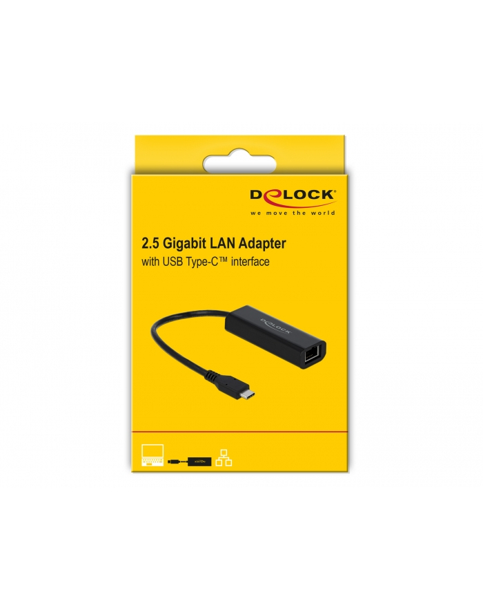 DeLOCK Adap. USB 3.0 Type-C> 2.5 RJ45 Gigabit LAN główny