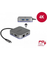 DeLOCK USB-C docking station 4K w. LED - HDMI / Hub / PD 3.0 - nr 25