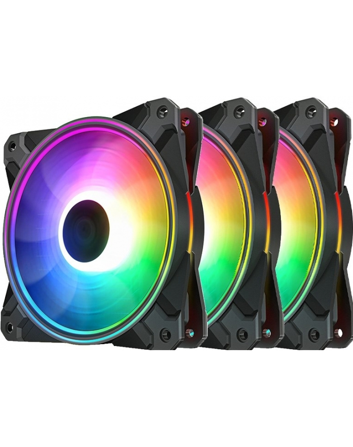 Deepcool CF 120 Plus 3in1 120x120x25, case fan (black / transparent, pack of 3, incl. Controller) główny