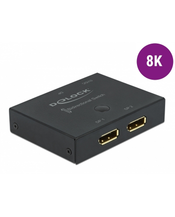 DeLOCK DisplayPort 2 - 1 Switch bidirectional 8K 30 Hz, DisplayPort switch