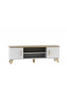 cama meble RTV LOTTA 160 2D2K biały+ dąb sonoma - nr 5