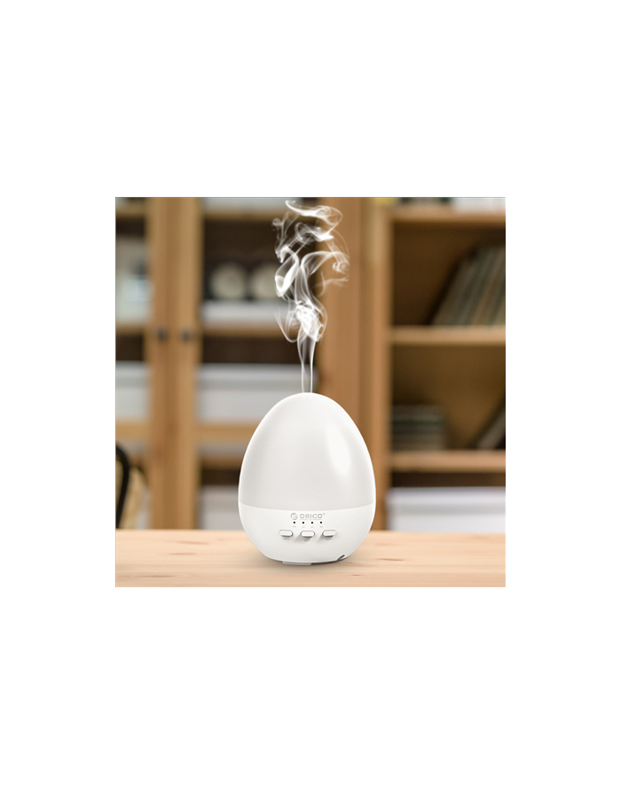 Orico Egg-shaped Humidifier HU3-WH Stand, 10 W, Water tank capacity 0.4 L, Suitable for rooms up to 30 m², White główny