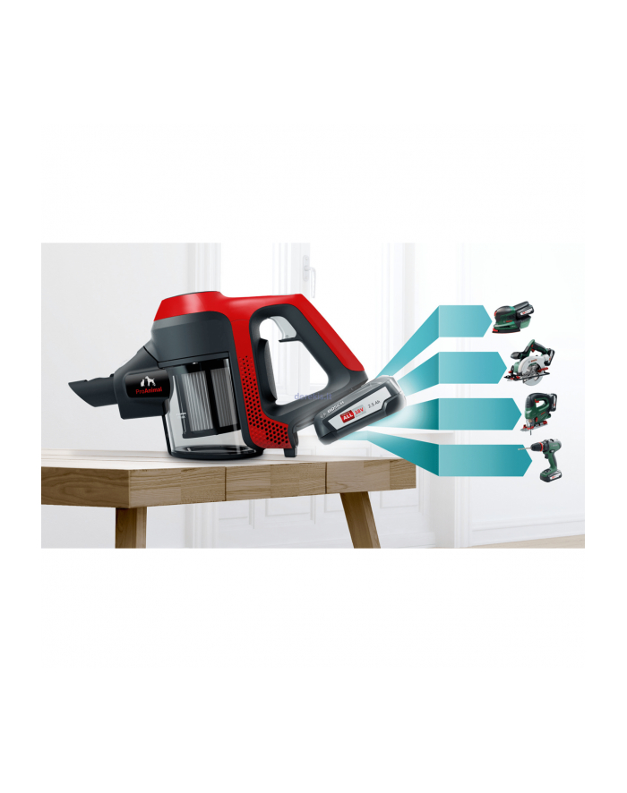 Bosch Odkurzacz Unlimited ProAnimal BBS61PET2 Cordless operating, Handstick and Handheld, Dry cleaning, 18 V, Operating time (max) 30 min, Red/Black główny