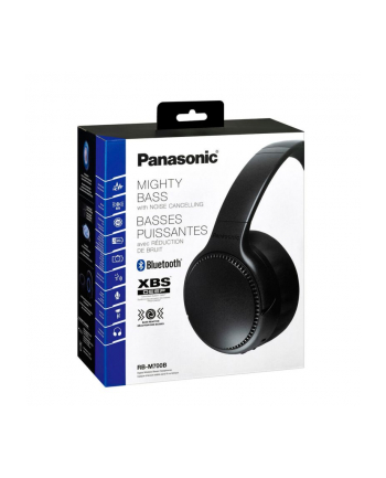 Panasonic Deep Bass Wireless Headphones RB-M700BE-K Over-ear, Microphone, Noice canceling, Black