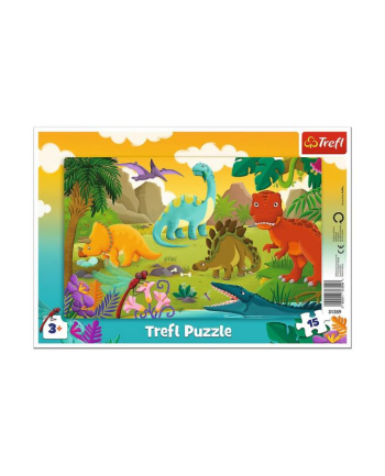 Puzzle 15el ramkowe Dinozaury 31359 Trefl