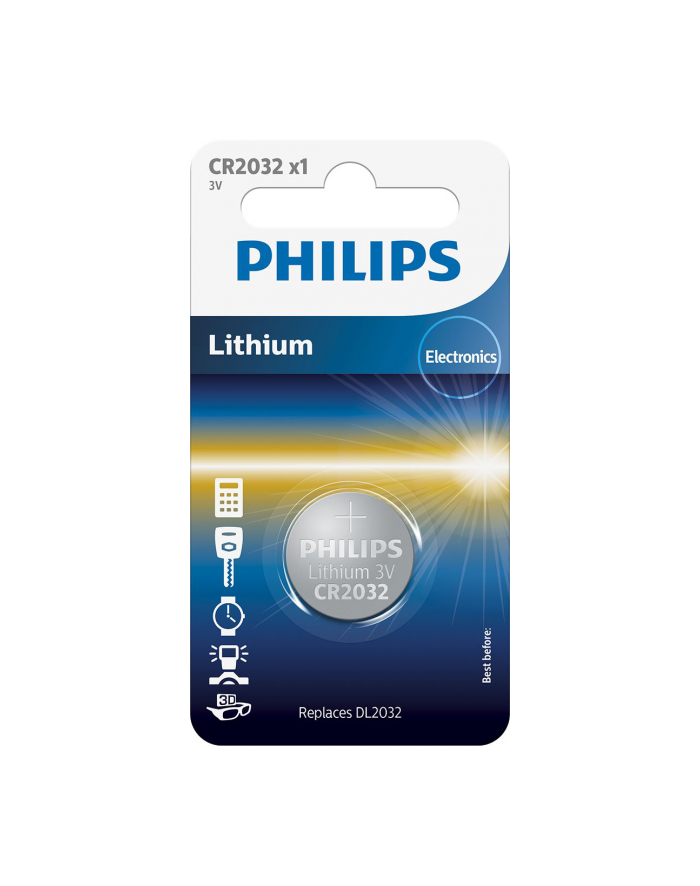 philips Bateria Lithium 3.0V coin 1szt. blister (20.0 x 3.2) CR2032 główny