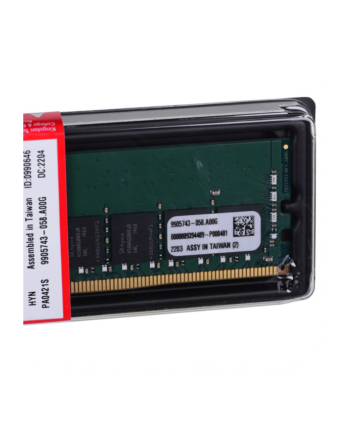 kingston Pamięć DDR4 16GB/3200 (1*16GB) CL22 DIMM 1Rx8 główny
