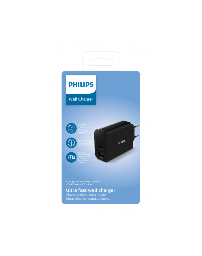 philips Ładowarka USB-A USB C 30W (PD, QC) główny