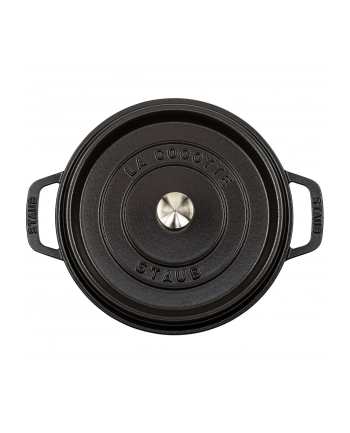 Staub Garnek z przykrywką okrągły 24 cm czarny
