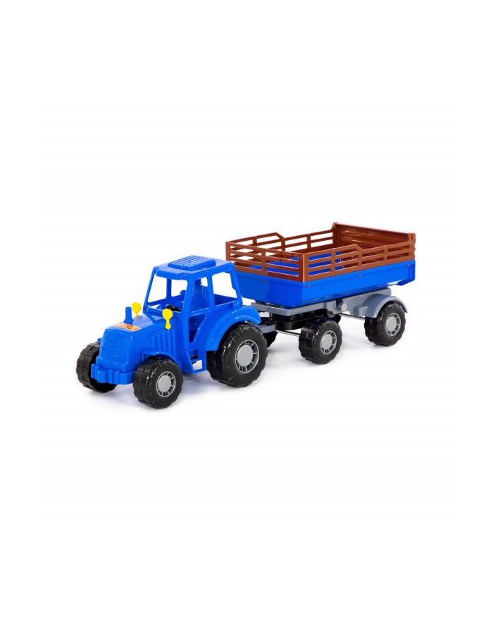 Polesie 84781 Traktor '';Majster''; niebieski z przyczepą Nr2 w siatce główny
