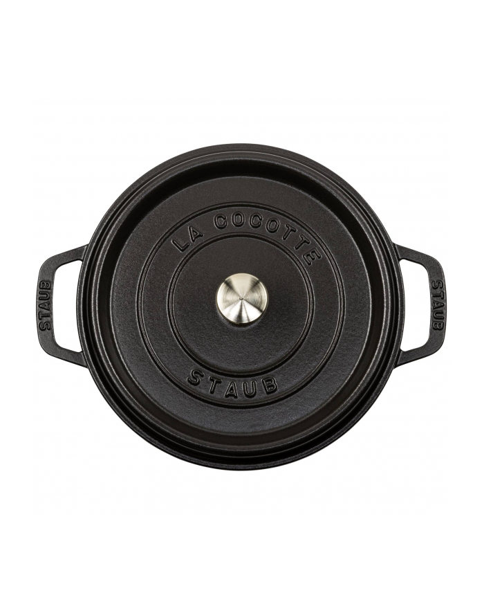 Staub Garnek z przykrywką okrągły 24 cm czarny główny