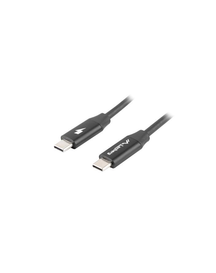 lanberg Kabel USB-C M/M 2.0 CA-CMCM-40CU-0005-BK Czarny 0.5m główny
