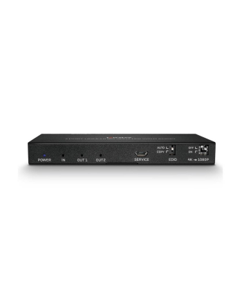 Lindy 38230 Rozdzielacz (przejściówka, spiltter) HDMI 4K UHD 4-portowy z audio, portem optycznym i analogowym Polska Gwarancja