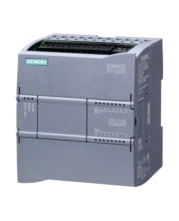 Siemens Moduł podstawowy PLC 8we 6wy+2we analogowe 24V DC 75kB SIMATIC S7-1200 CPU 1212C 6ES7212-1HE40-0XB0