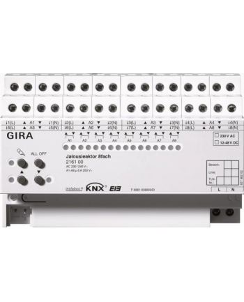 Gira Wyrobnik żaluzjowy 8-kanałowy 230 V AC KNX/EIB mod. (216100)