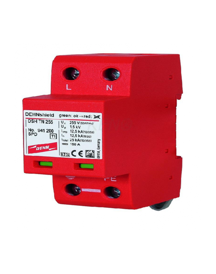 Dehn Ogranicznik Przepięć B+C 2P 12,5/25Ka 1,5Kv Dehnshield Tn 255 941200 główny
