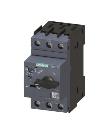 Siemens Wyłącznik silnikowy 2.2kw 4.5-6.3a s00 klasa 10 82a IP20 97/45/96mm Sirius 3RV2011-1GA10