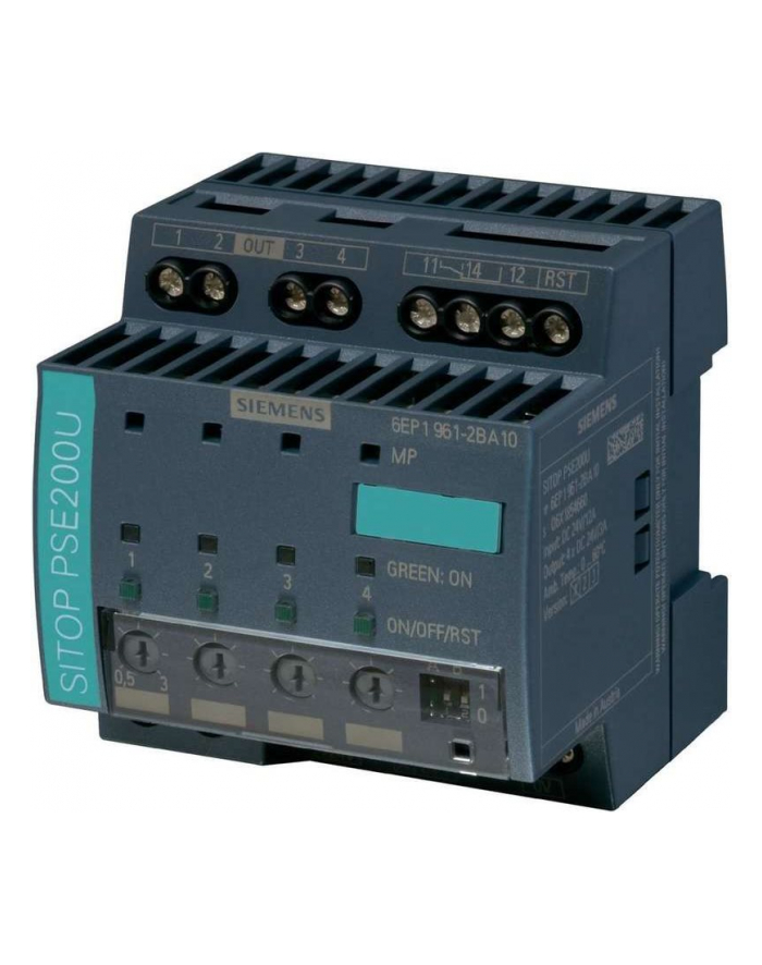 Siemens Zasilacz na szynę Siemens SITOP PSE 200U, 4 x 10 A, 24 V/DC główny