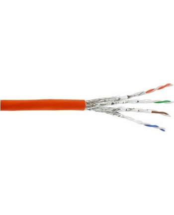 InLine Kabel instalacyjny S/FTP PiMF Cat.7a AWG23 1200MHz halogen free pomarańczowy  50m (77050I)