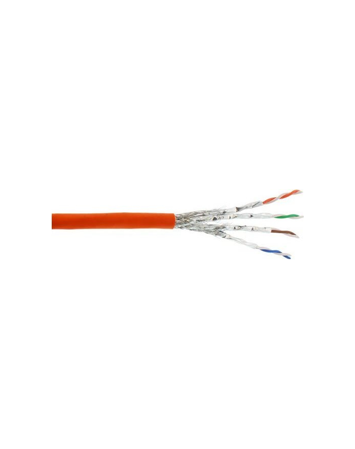 InLine Kabel instalacyjny S/FTP PiMF Cat.7a AWG23 1200MHz halogen free pomarańczowy  50m (77050I) główny