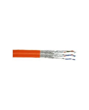 InLine Kabel instalacyjny S/FTP PiMF Cat.7a AWG23 1200MHz halogen free pomarańczowy 100m (77100I)