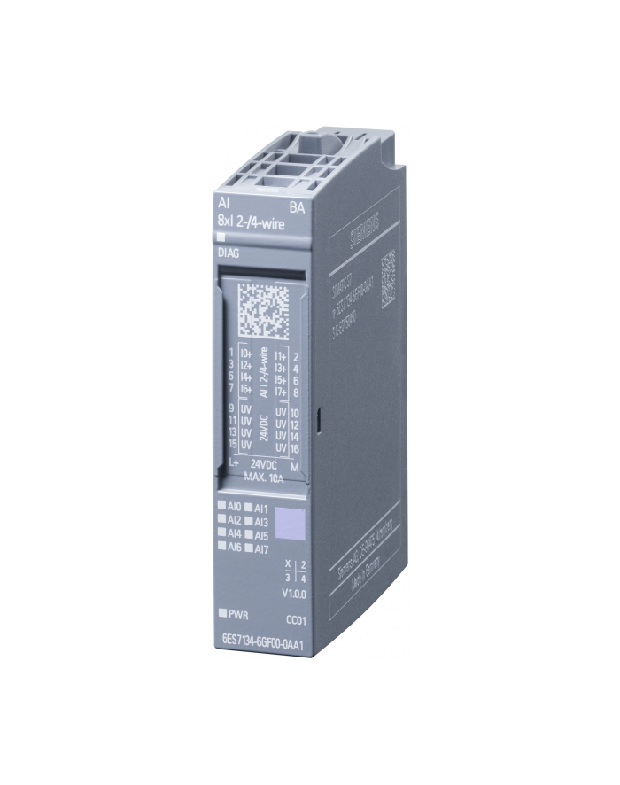 SIEMENS  SIMATIC ET 200SP ANALOG INPUT MODULE AI 8XI 2-/4-WIRE BASI (6ES71346GF000AA1) główny