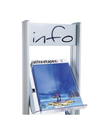 Paperflow Stojak prezentacyjny na dokumenty mobilny metal 167,8x50x38,5cm srebrny