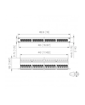 Metz Patch Panel CAT6a 24x RJ-45 1U STP (130921E)
