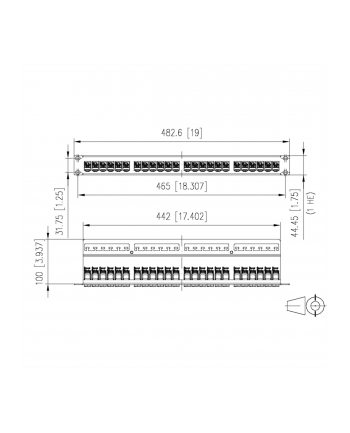 Metz Patch Panel CAT6a 24x RJ-45 1U STP (130921E) nr 1