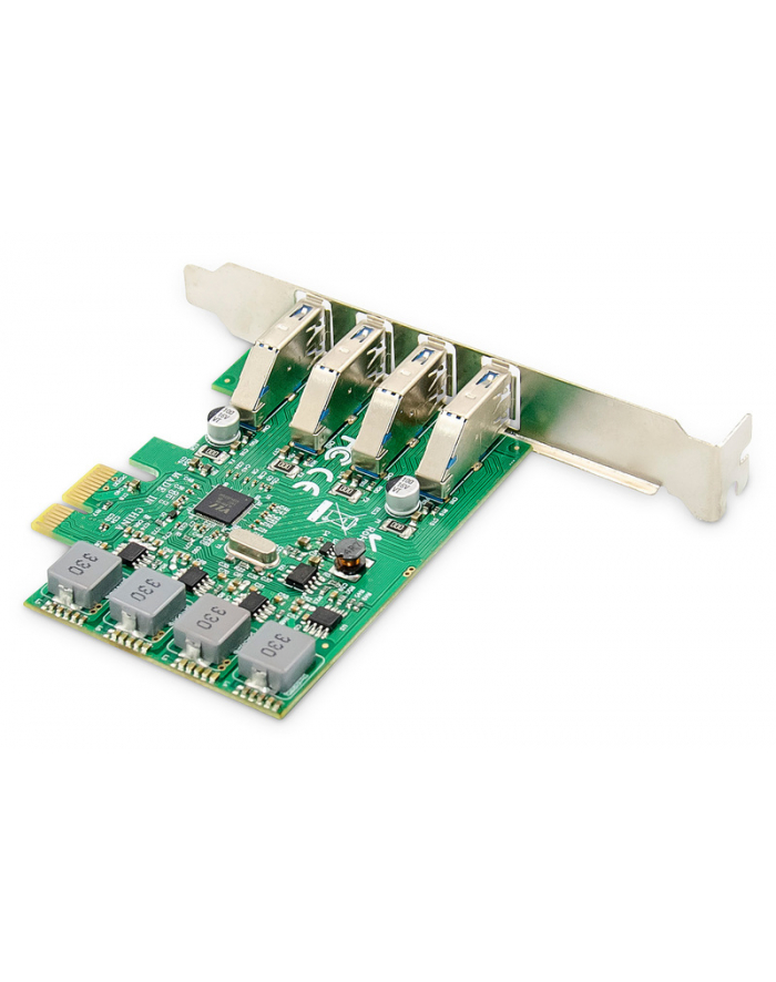 digitus Karta rozszerzeń (Kontroler) USB 3.0 PCI Express 4xUSB 3.0 Low Profile Chipset: VL805 główny