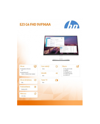 hp inc. Monitor  E23 G4 FHD  9VF96AA