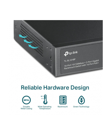 tp-link SL1218P switch 16xFE PoE+ 2xGb 1xSFP nr 1