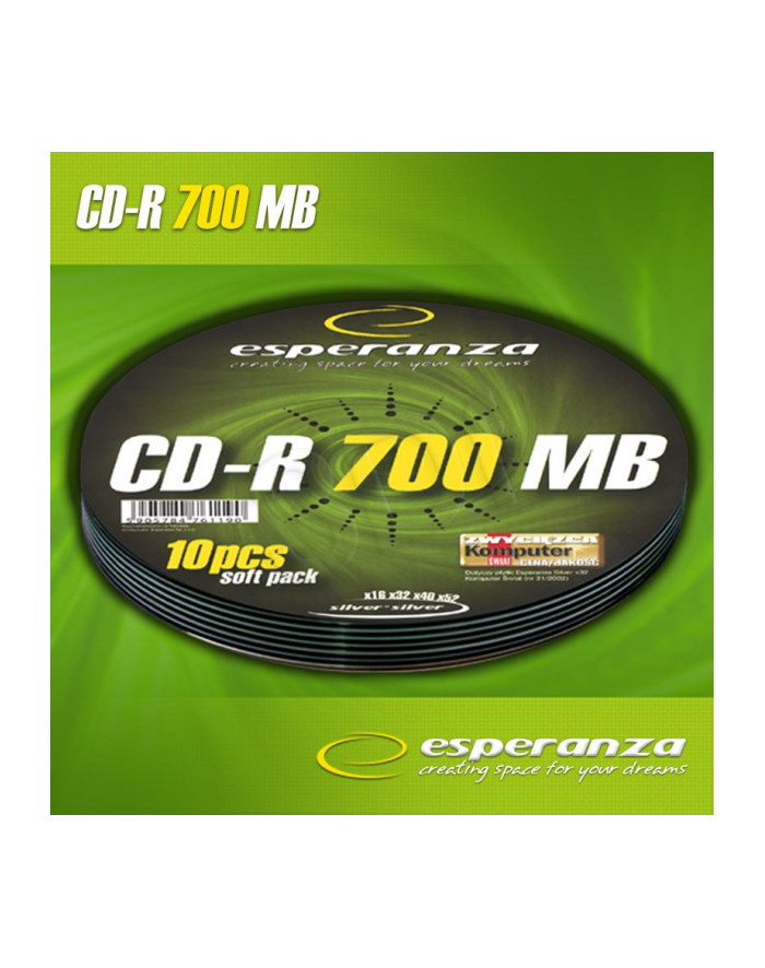CD-R ESPERANZA 700MB/80min. Soft Pack 10szt. 52x główny