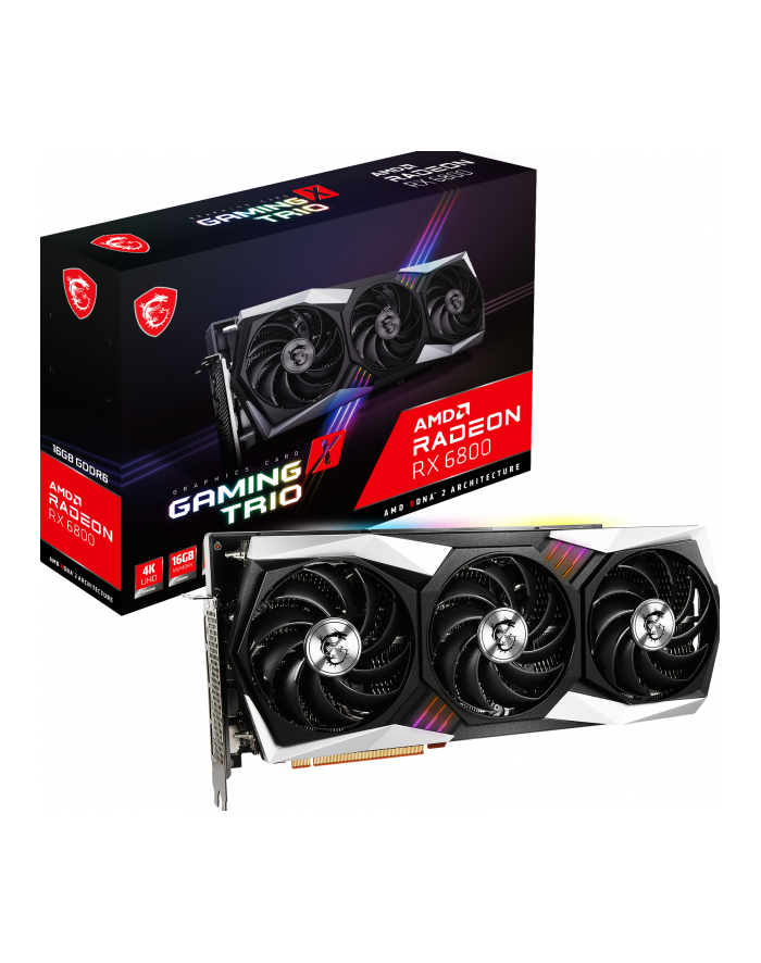 Karta graficzna AMD MSI Radeon RX6800 Gaming X Trio   16GB GDDR6 HDMI DVI 3xDP główny