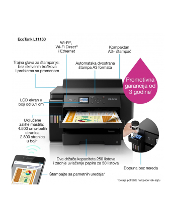 epson Drukarka L11160 ITS A3+/(W)LAN/3.8pl/32ppm nr 2