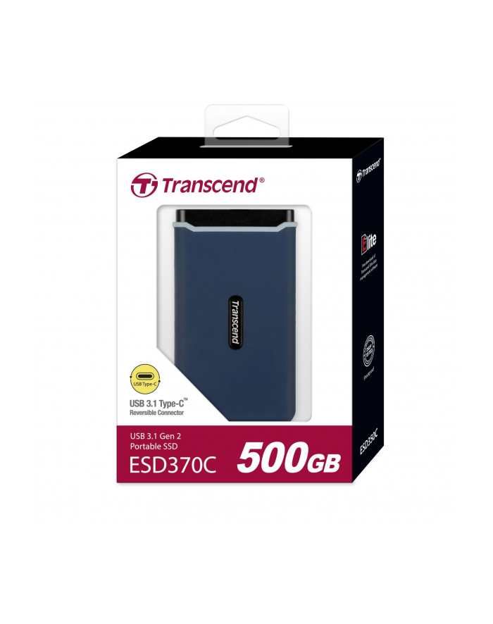 TRANSCEND ESD370C 500GB External SSD PCIe to USB 3.1 Gen 2 Type C główny